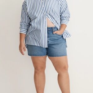 Madewell The Plus Curvy Perfect Vintage Jean Short Swanset Wash Size 20W NWT